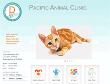 Tablet Screenshot of pacificanimalclinic.com